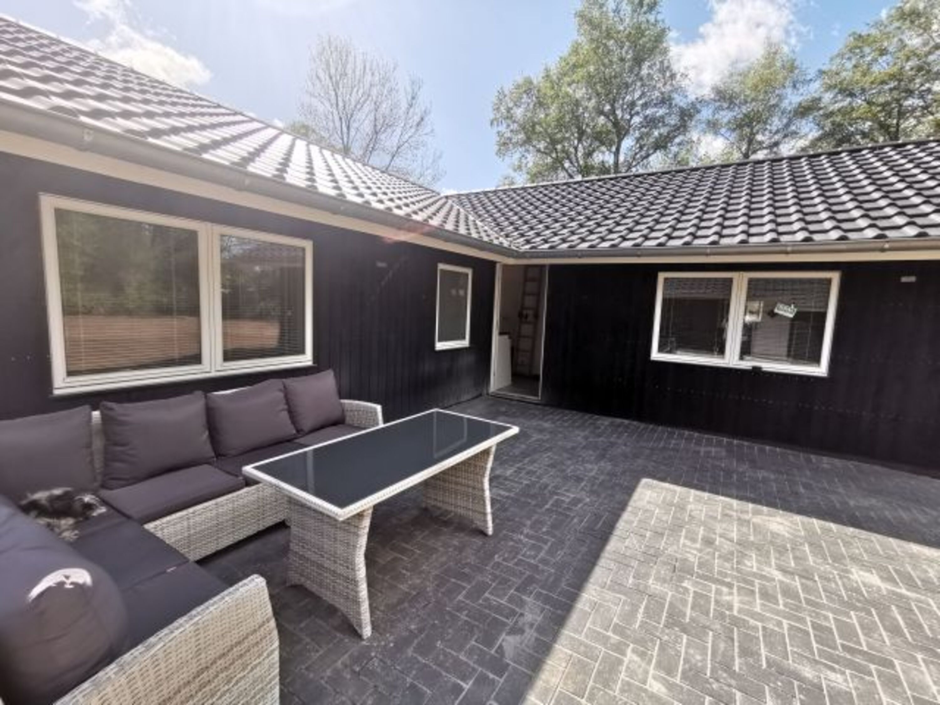 die hintere Terrasse