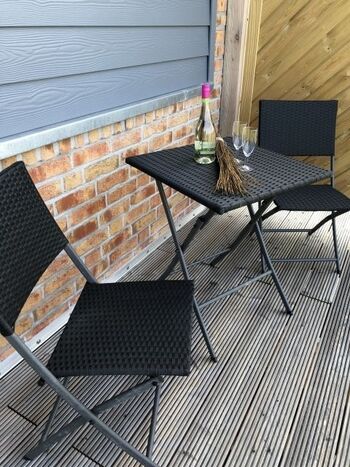 Balkon zum Entspannen nach der Sauna