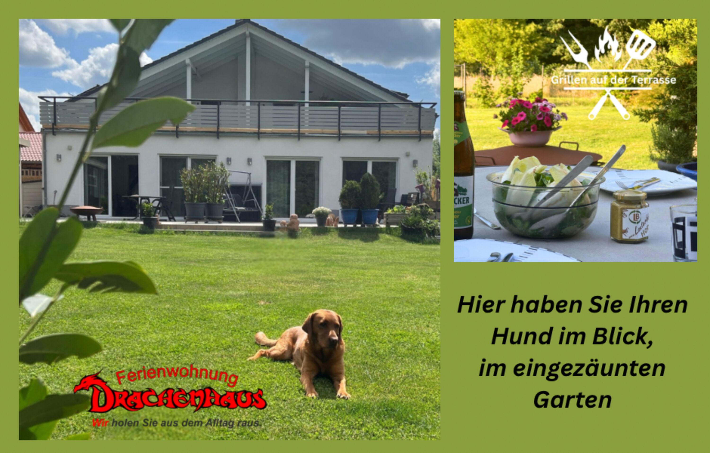 Gartenansicht auf Ihre Terrasse 👉🏻