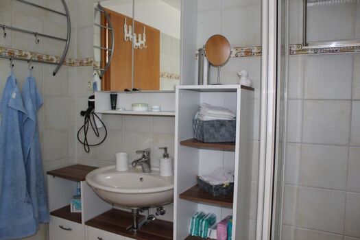 Badezimmer mit Fußbodenheizung