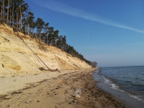 Sandsteilküste am "Gelben Ufer"