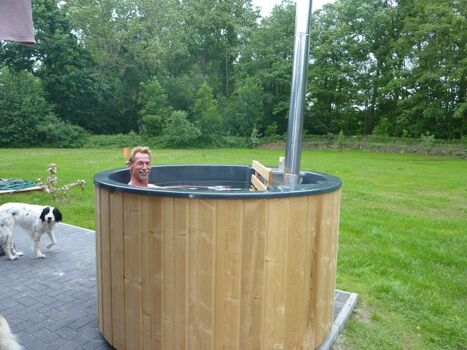 Entspannung in der Badetonne