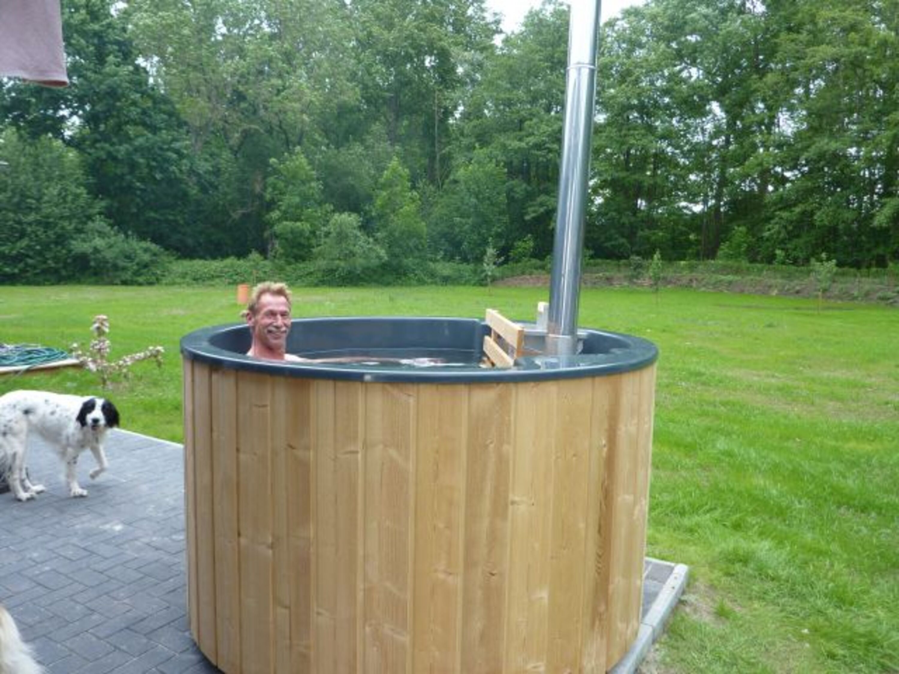 Entspannung in der Badetonne