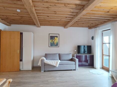 Schlafbereich im Wohnzimmer