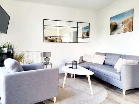 gemütlicher Wohnbereich im Ferienhaus Paul