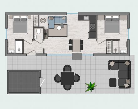 Grundriss Beach Lodge