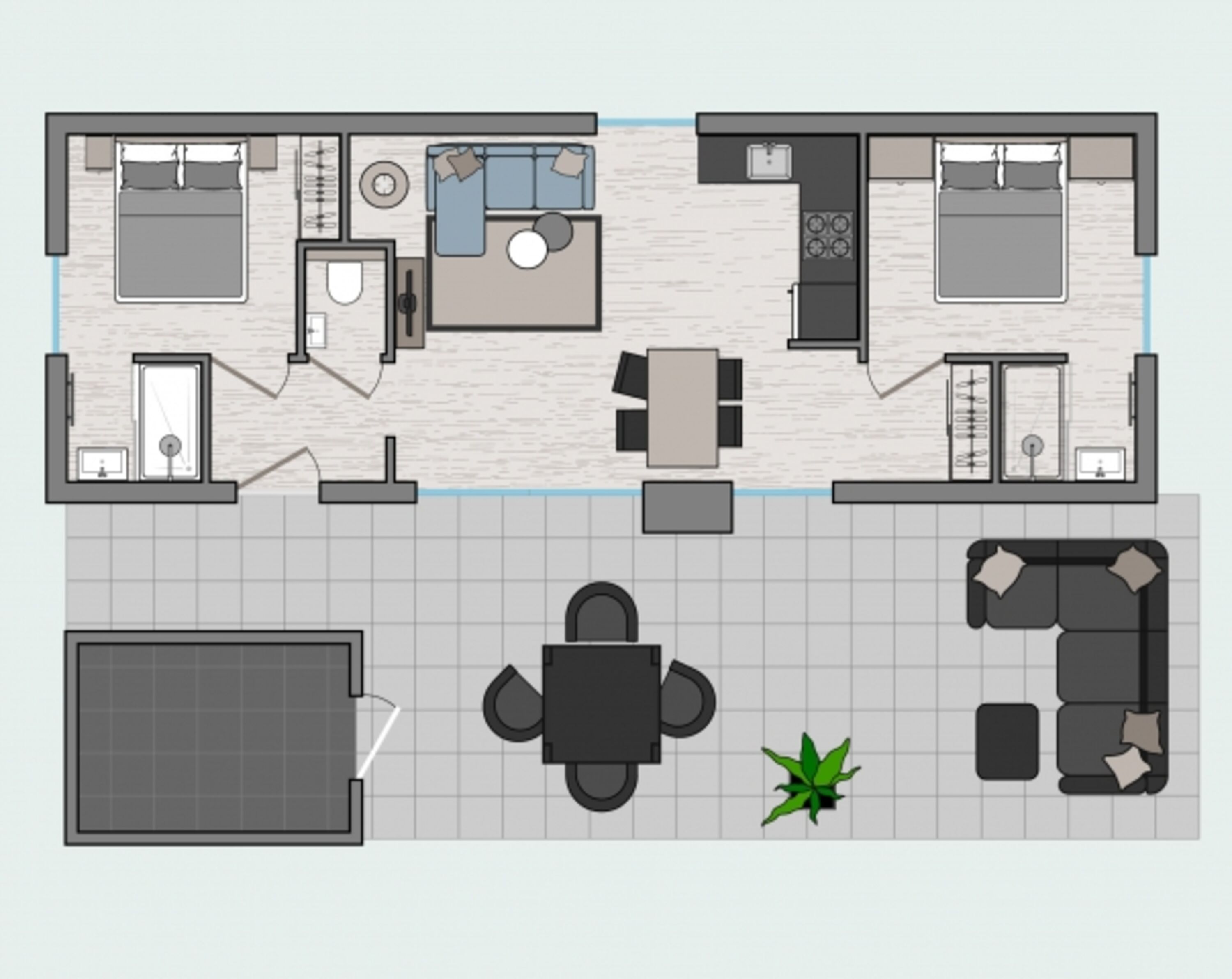 Grundriss Beach Lodge