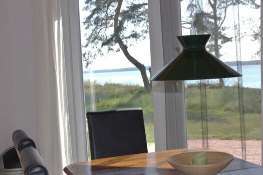 Blick vom Essbereich aufs Wasser