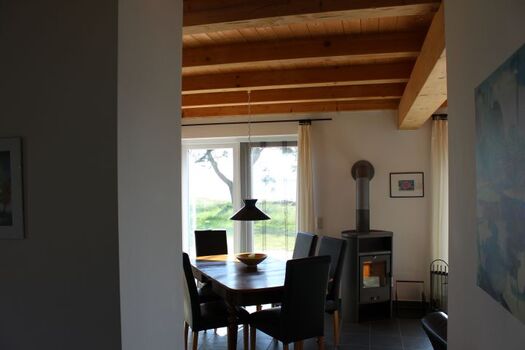 Essbereich mit Kamin 