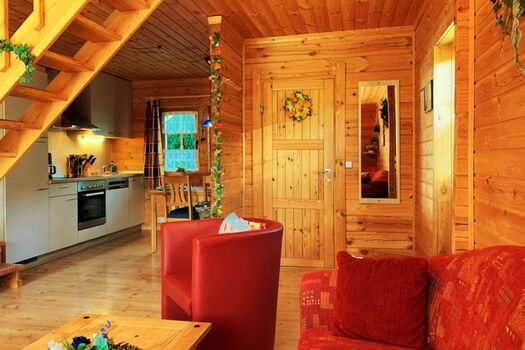 offenes Wohn und Esszimmer und Küche