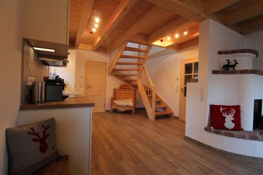 gemütliche Atmosphäre mit Kachelofen