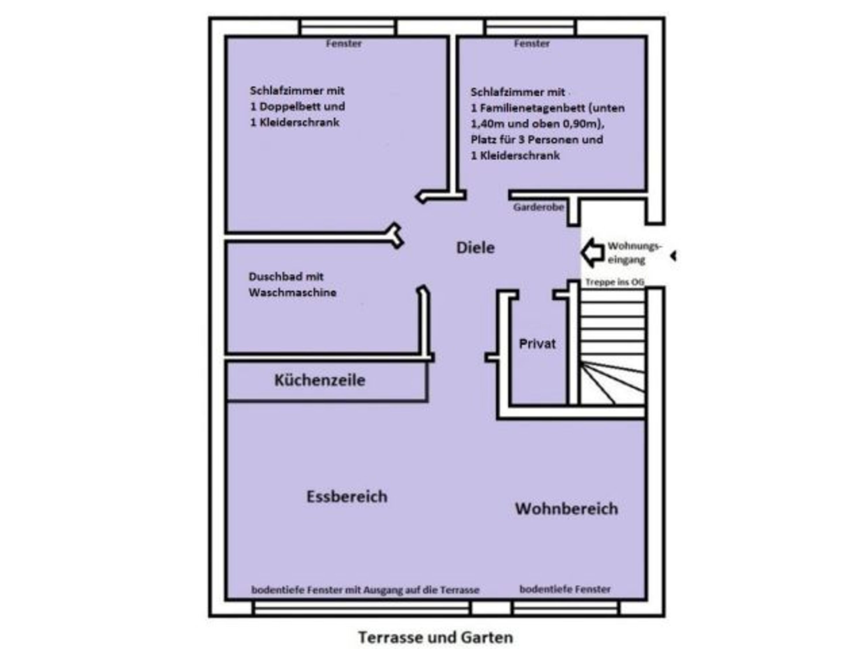 Grundriss der Wohnung