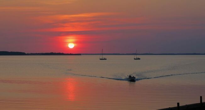Sonnenuntergang Gelinge Bucht
