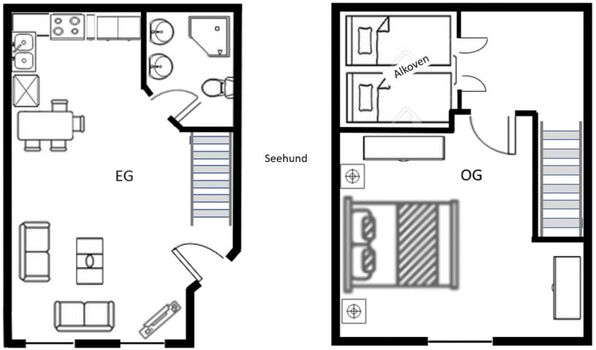 Grundriß Seehund haubarg am meer
