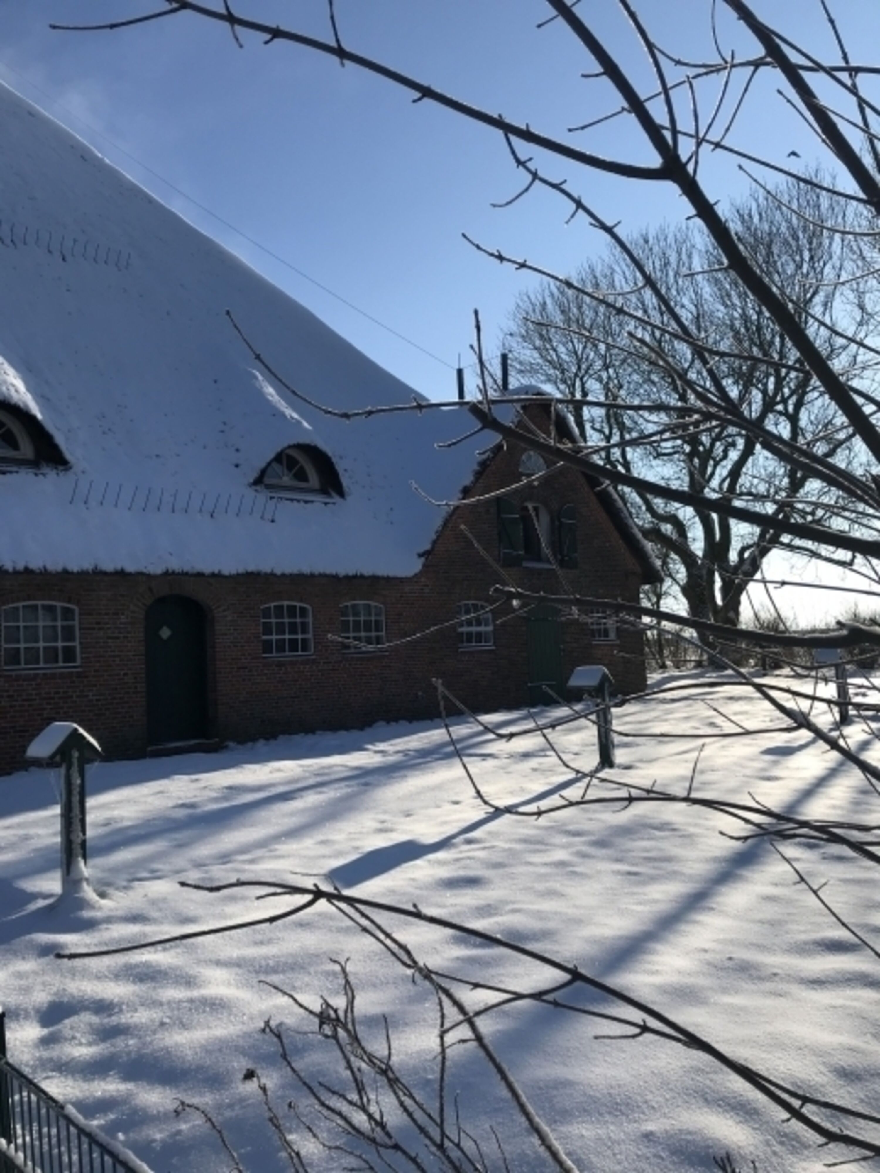 haubarg am meer im Winter
