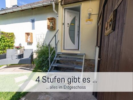 4 Stufen in die Ferienwohnung 