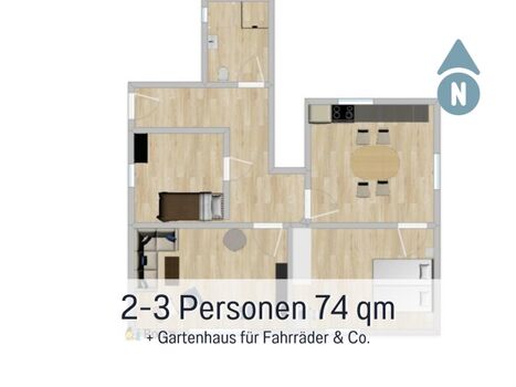 Skizze der Ferienwohnung 