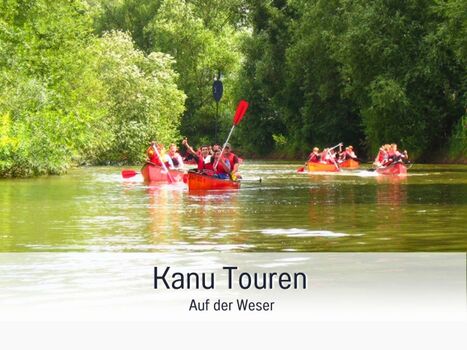 Kanufahren auf der Weser 