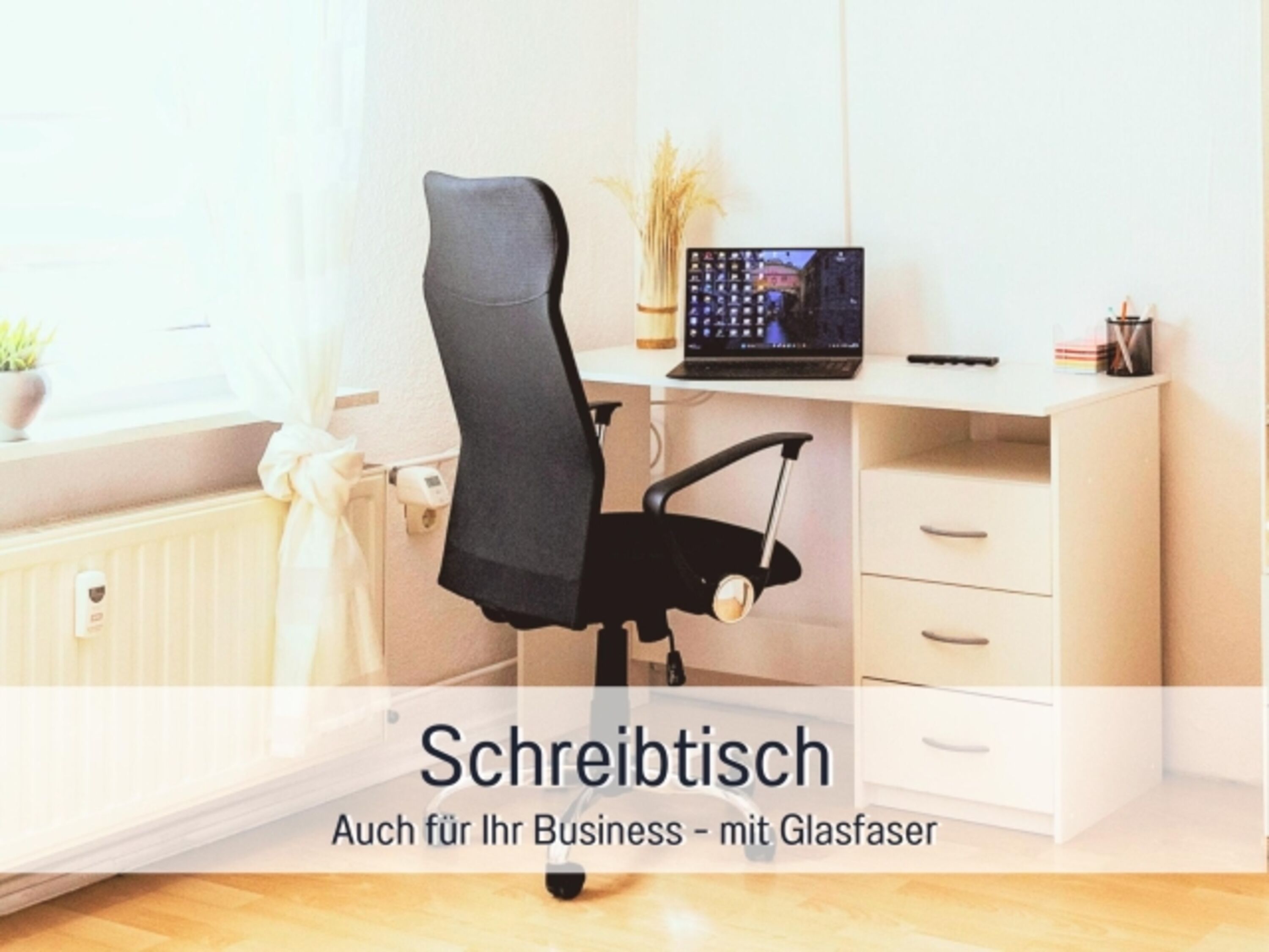 Workplace mit Glasfaser