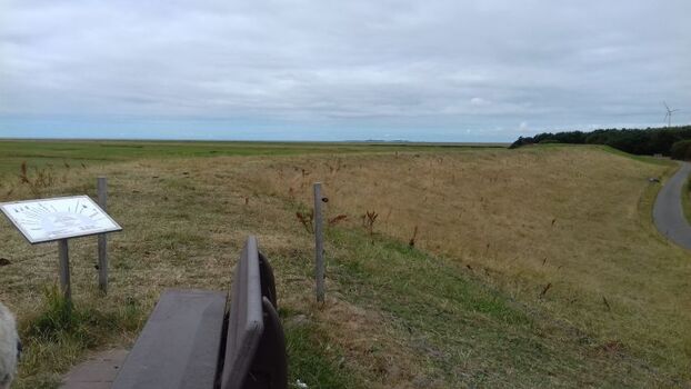 Ruhige Bank auf dem Deich