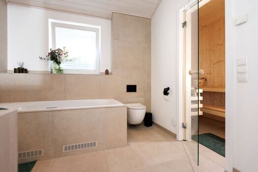 Auch eine Sauna ist vorhanden