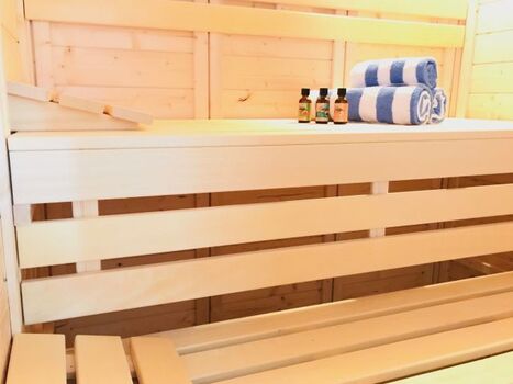 Zeit für Welleness - die Sauna im EG