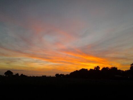 Abendstimmung am Haus