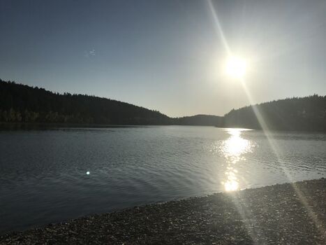 Sonnenuntergang am Zeulenrodaer Meer