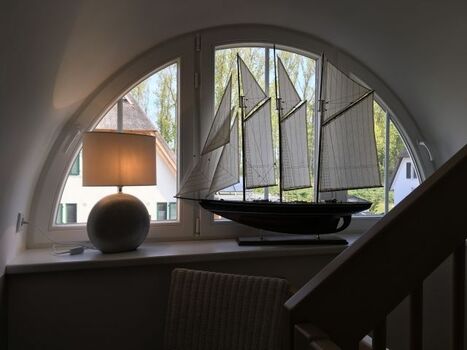 Ausblick aus der großen Gaube im Flur OG