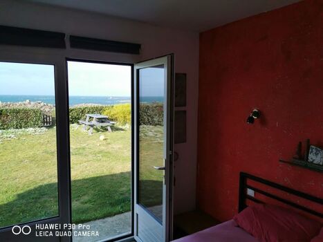 der Ausblick aus dem roten Schlafzimmer