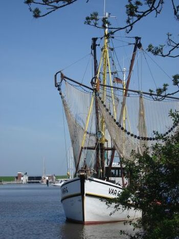 Schiff am Vareler Hafen