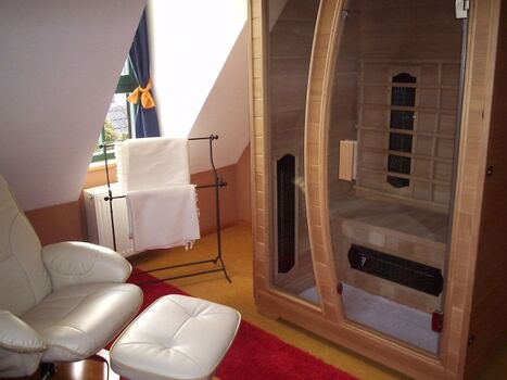 Infrarotsauna - Vorderfront offen verglast