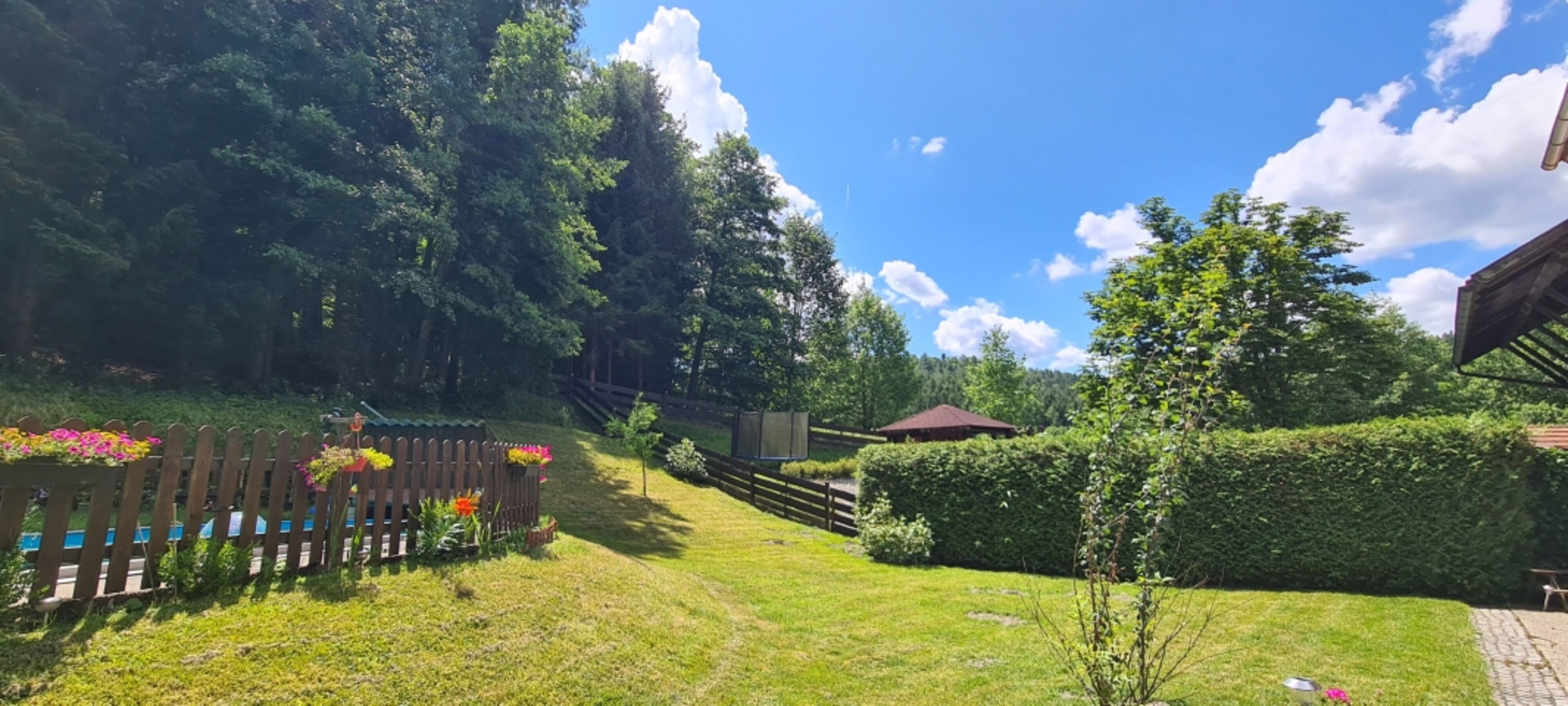 Garten Ferienwohnung mit Swimmingpool 8x4m 