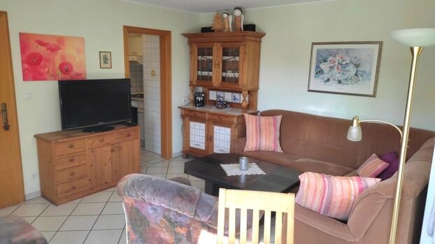 Wohnzimmer der Ferienwohnung Haus Dorothee