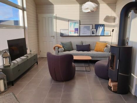 Blick Wohnbereich Bootshaus