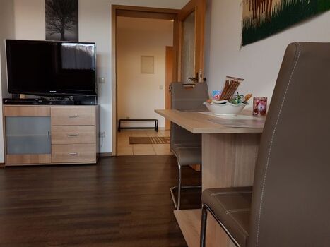 Essecke im Wohnzimmer