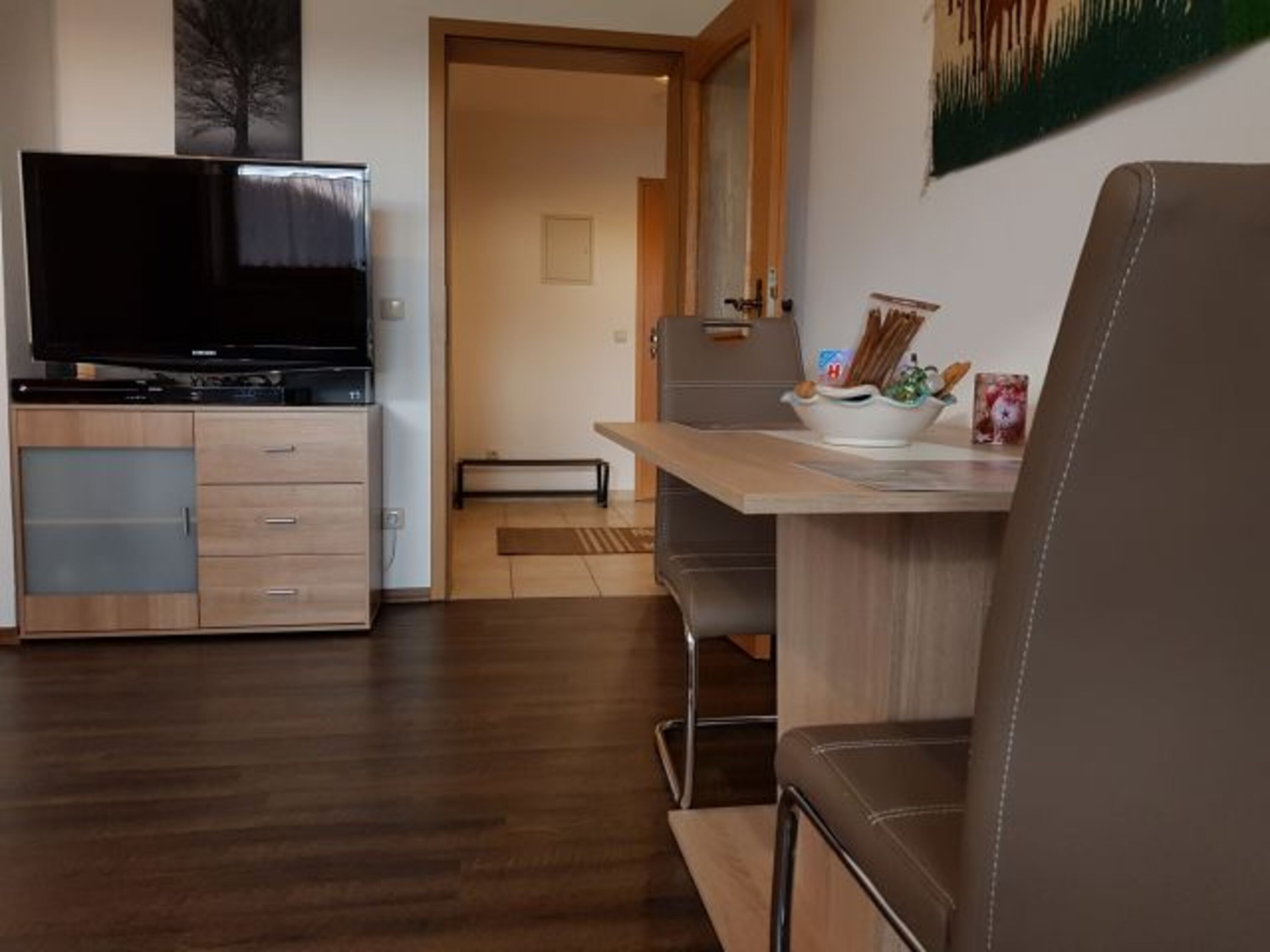 Essecke im Wohnzimmer