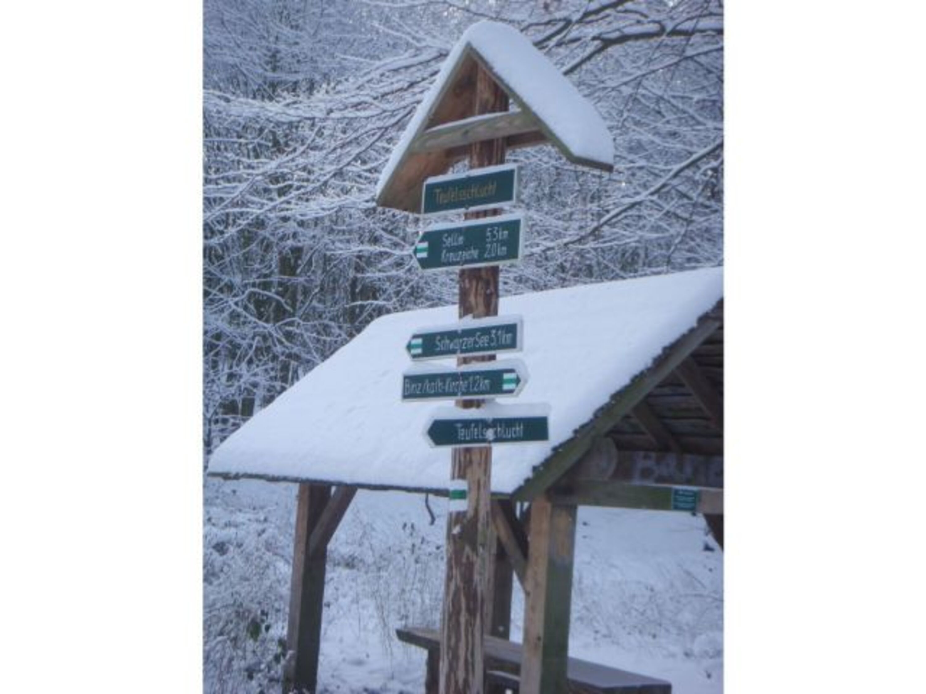Wegweiser im Granitzer Wald
