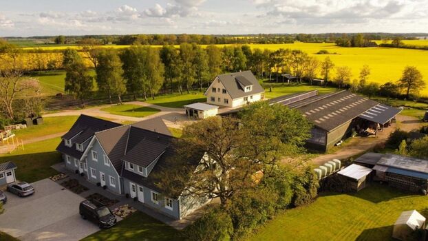 Der Heidehof aus der Luftperspektive