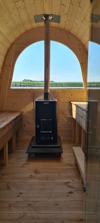 Sauna mit Panoramafenster