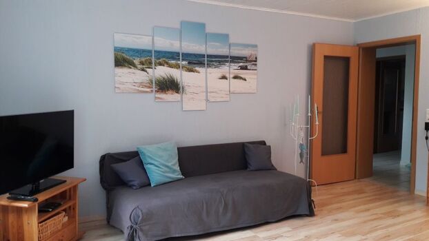 Zweite Schlafcouch im Wohnzimmer 1.40 m breit