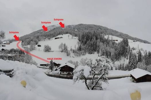 Schipistennähe im Winter