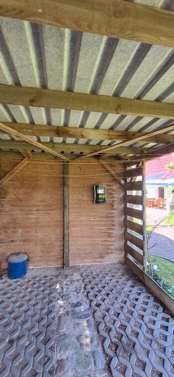Wallbox für  die Gäste unter dem Carport