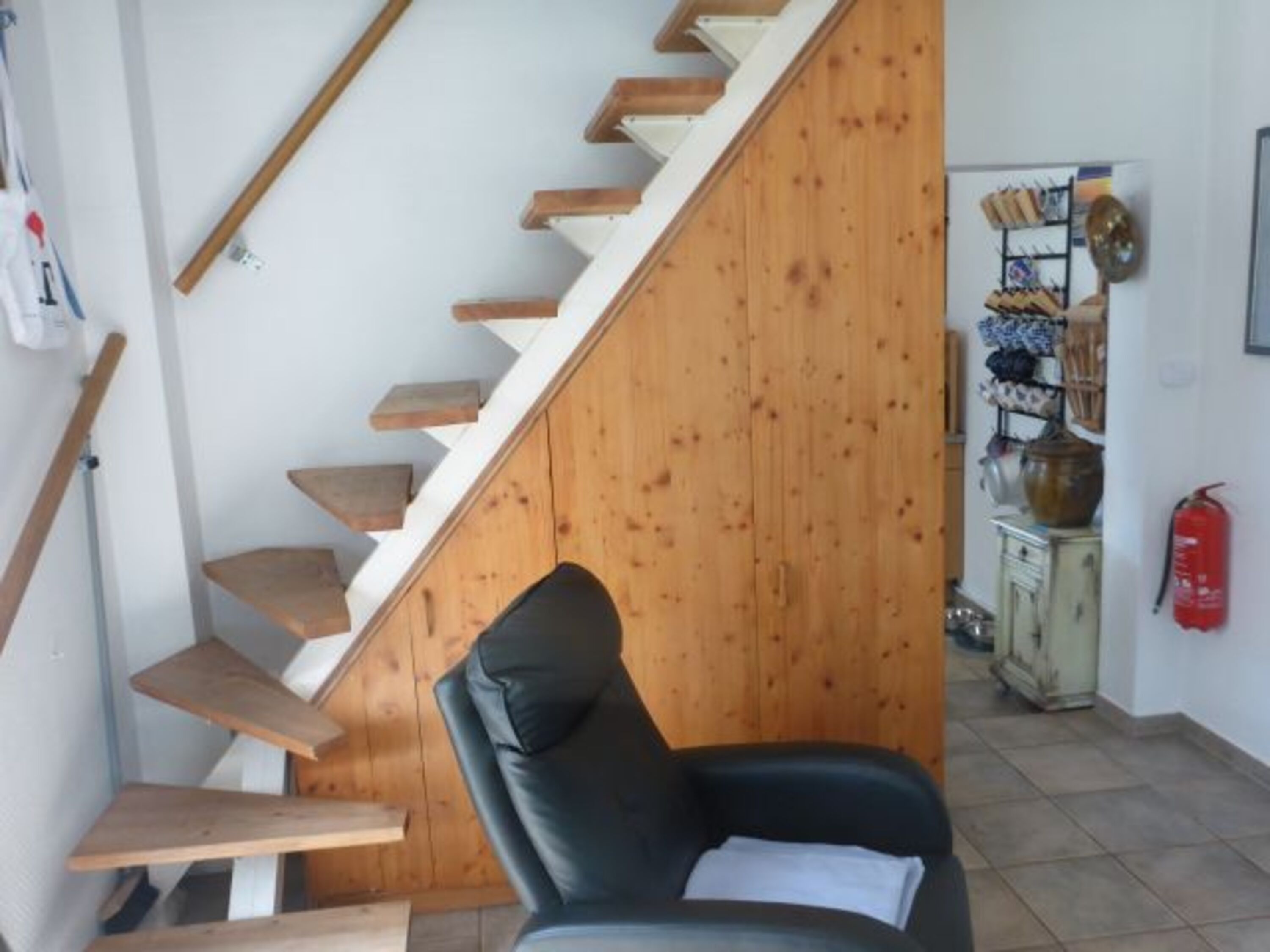 halboffene Treppe zur 1. Etage