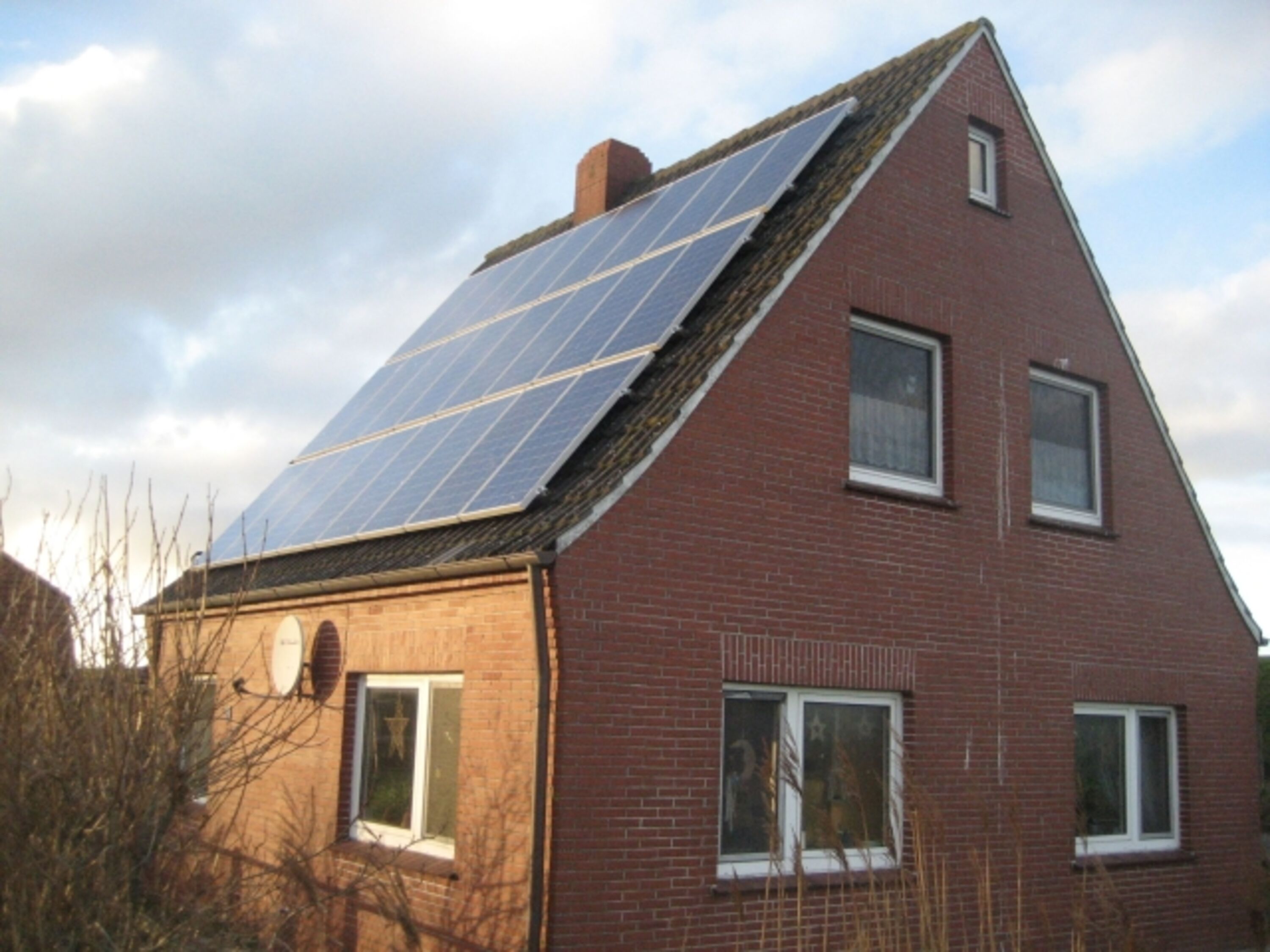Die Photovoltaik Anlage produziert den Strom für unser Haus