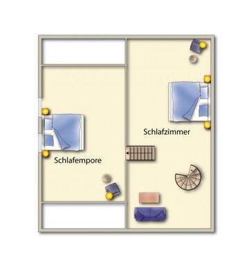 Dachgeschoss mit offener Schlafempore