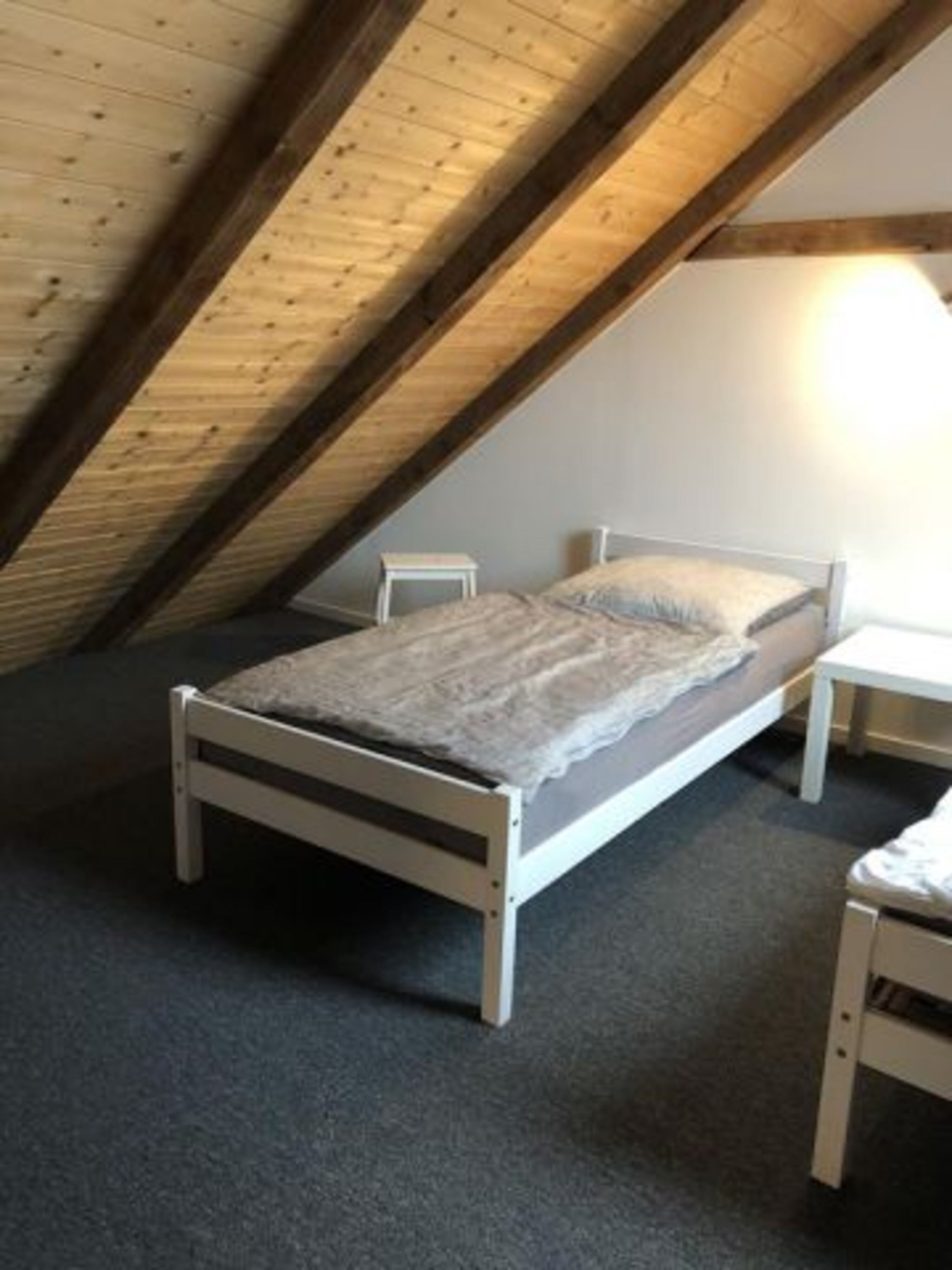 Einzelbetten auf der Schlafempore