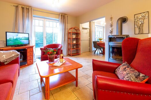 Wohnzimmer mit Kaminofen