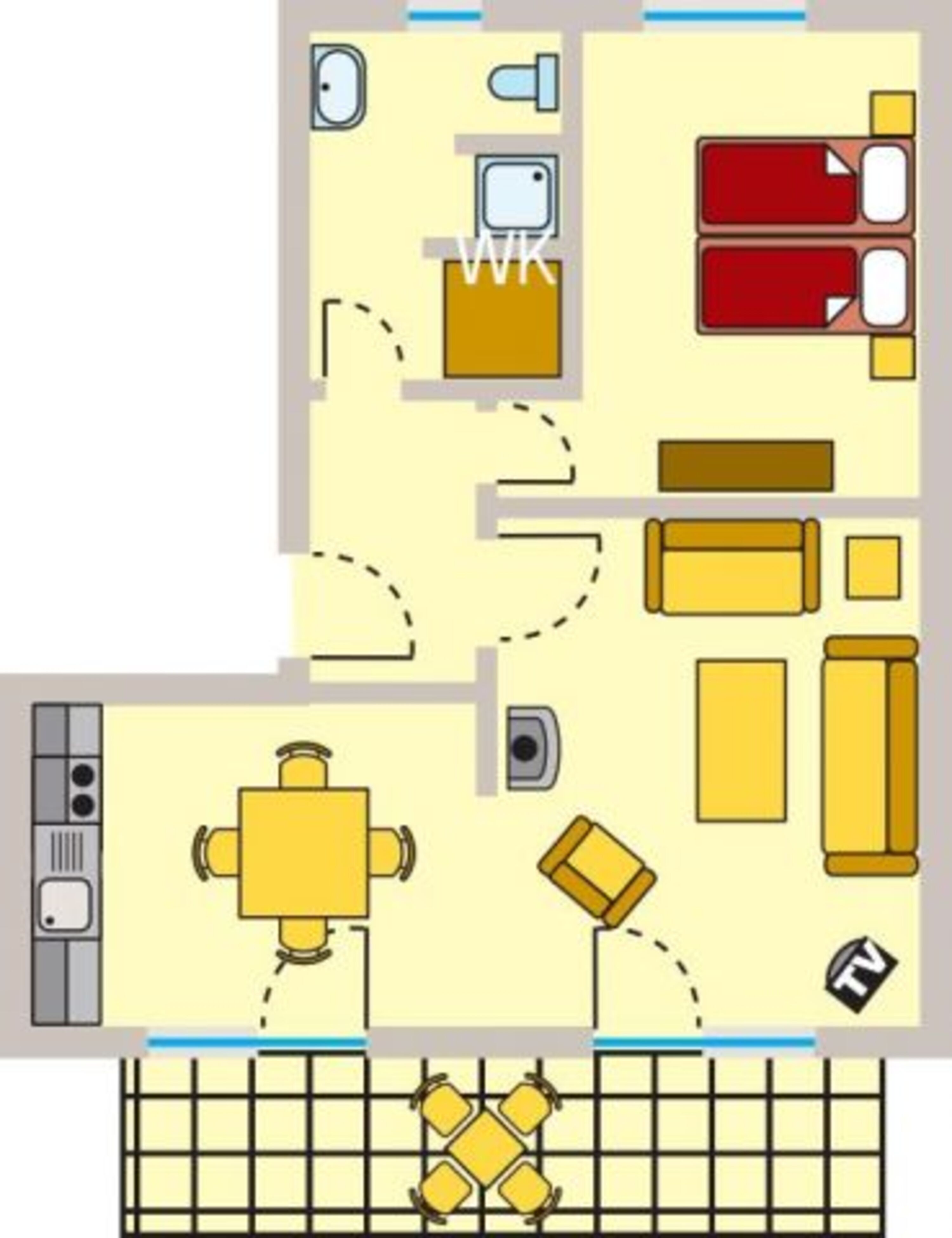 Grundriss der Wohnung