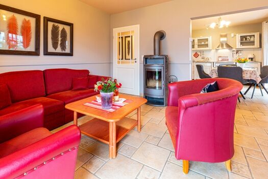 Wohnzimmer mit Kaminofen